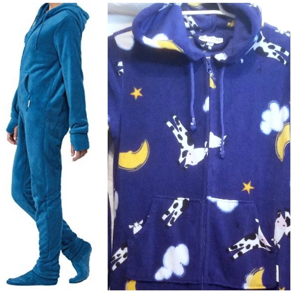 NWOT,HoodieFootie,Cow Jumped Over Moon, Onesie, XS